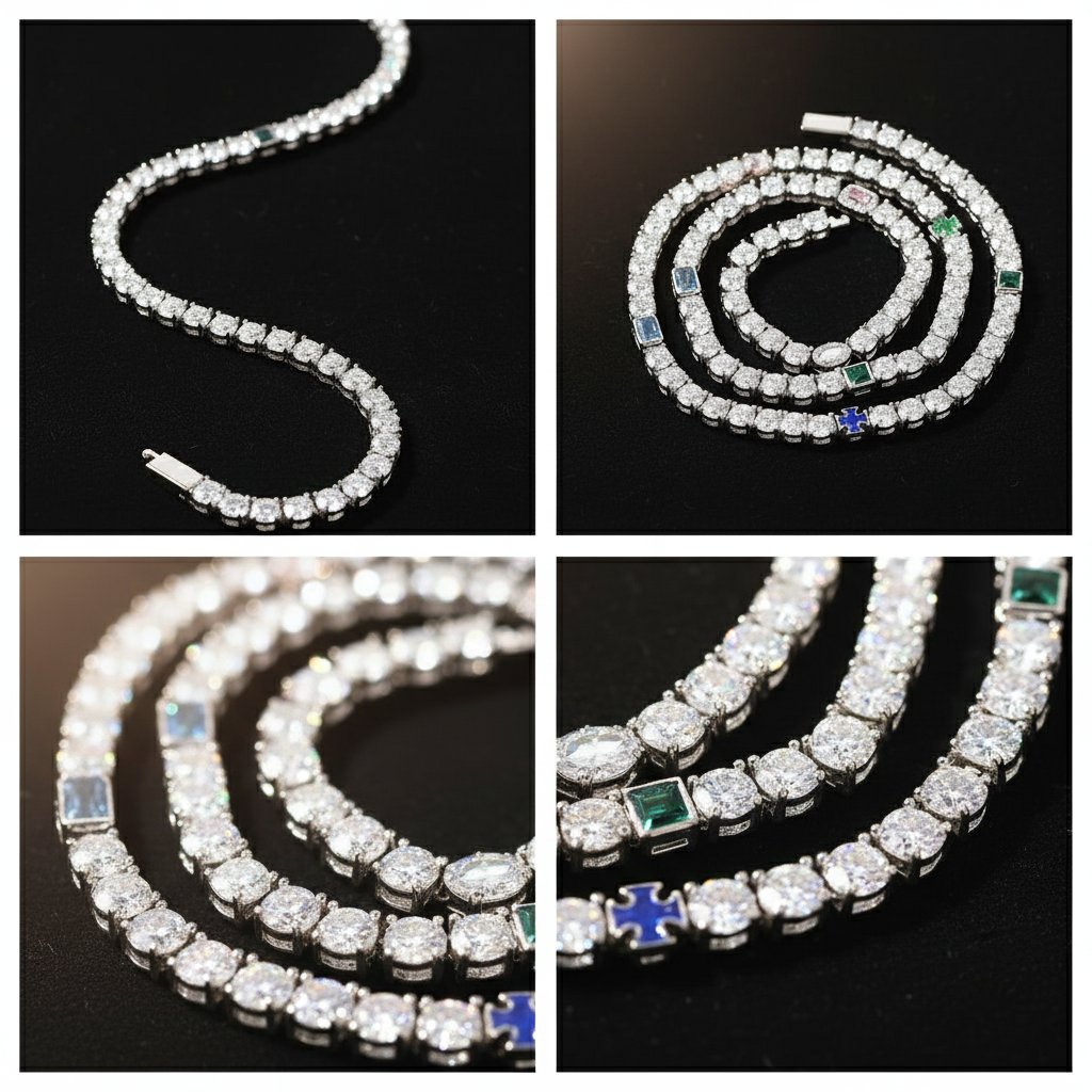 CHROME TENNIS CHAIN